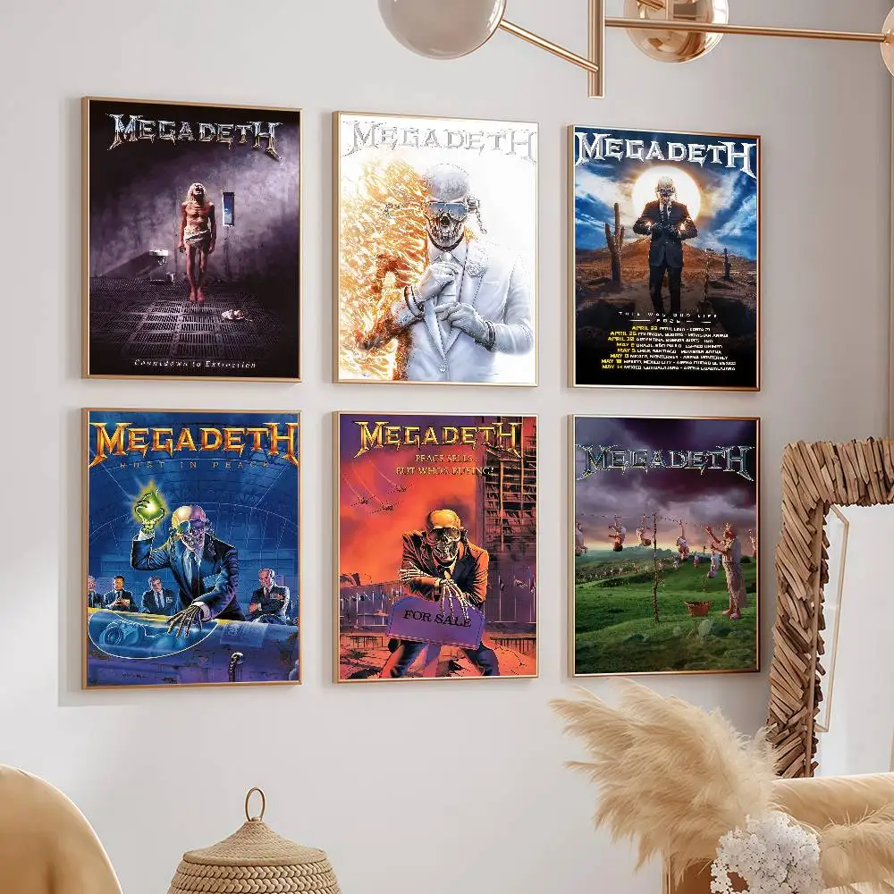 Rockband M-Megadeth Tour-Poster, Schlafsaal-Dekorationen, Wandgemälde für Schlafzimmer und Wohnzimmer, Souvenirs