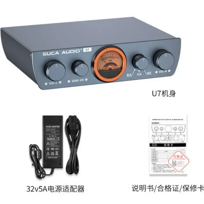 XLR バランスシングルエンド 300 ワット * 2 TPA3255 ミニ HIFI コンピュータデスクトップホームデジタルステレオオーディオアンプ VU メーター付き