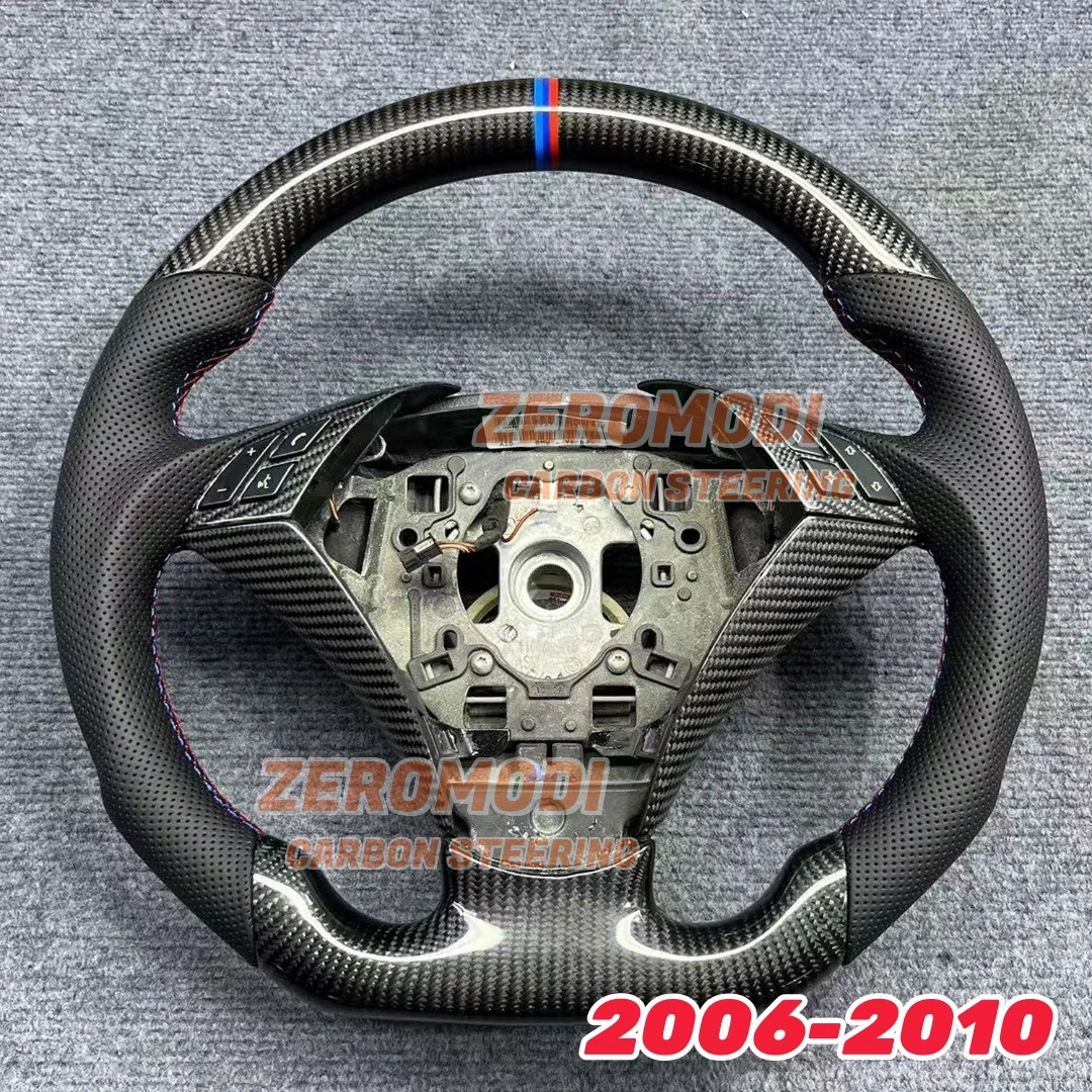 Volante di ricambio in pelle in fibra di carbonio adatto per BMW E60 E61 serie 5 2003-2010