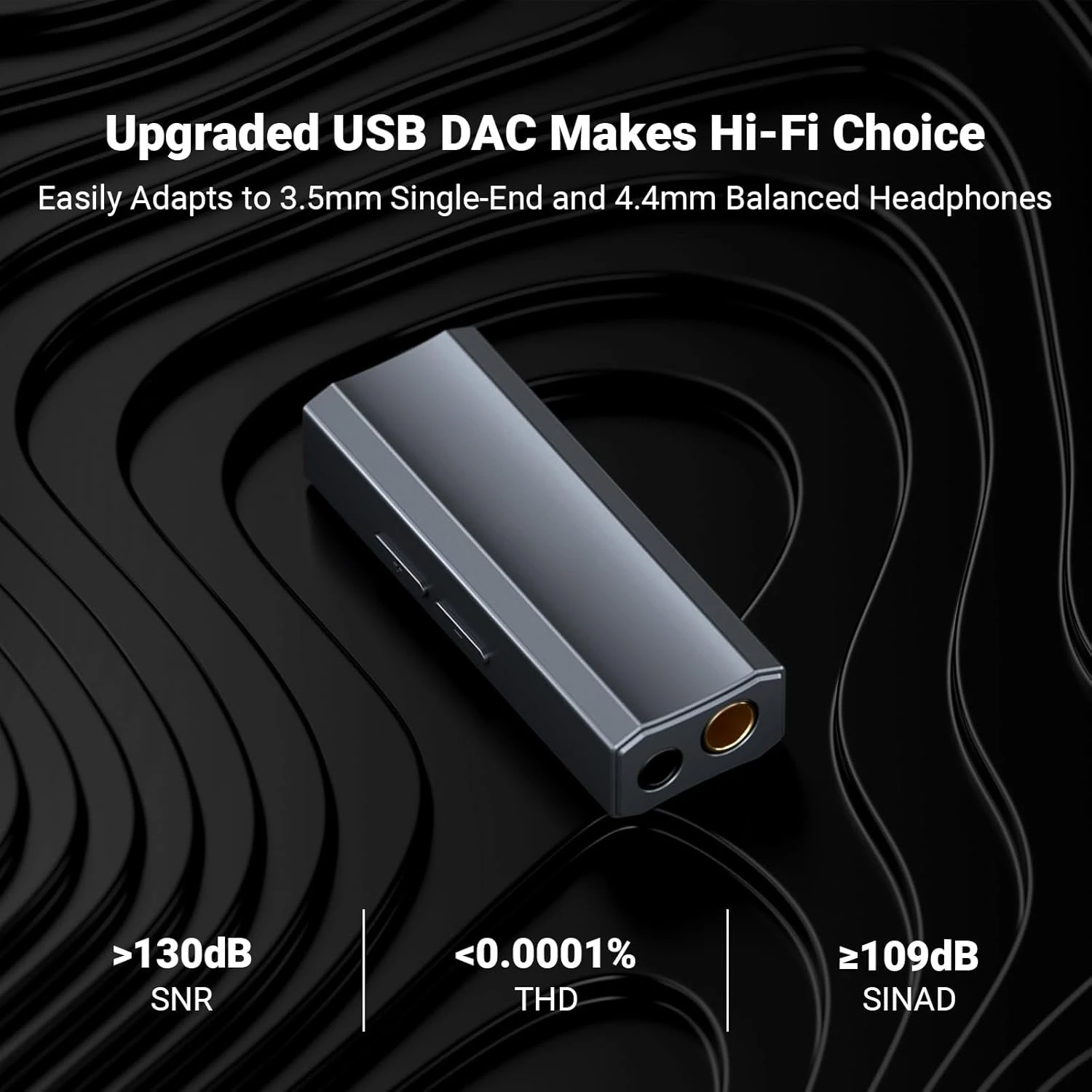 DS2 USB C to AUX ヘッドフォンアンプ DAC ドングル 3.5mm ジャック オーディオ ポータブルアンプ デュアル出力 4.4mm バランス 高解像度·セール中