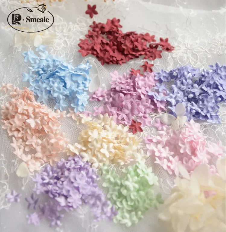DIY Handmade 3D Flower Wedding Dress Materials, Pyrographic Jean Yarn, Headwear Materials, 45Color, 100-200PCs, RS1968