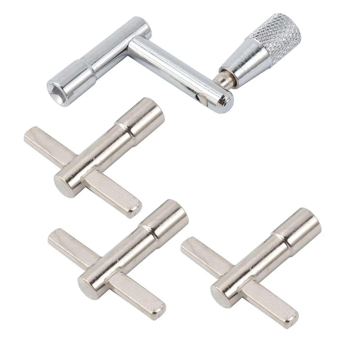 4Pcs Drum Key Professional Metal Continuous Motion Quick Drumhead Replacement Hand Drummer Essential Accessory