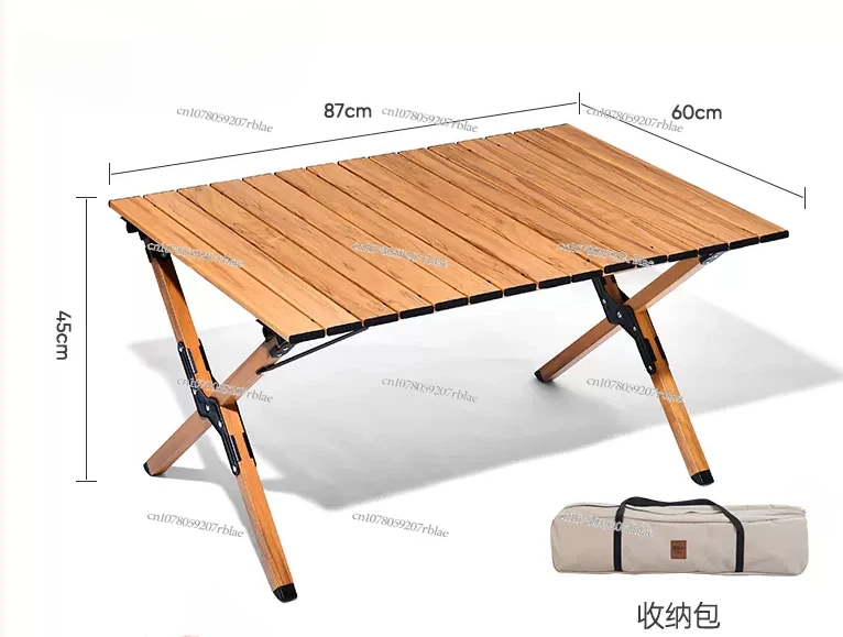 Primitive Man Camping Table and Chair Aluminum Alloy Egg Roll Table Outdoor Folding Portable Picnic