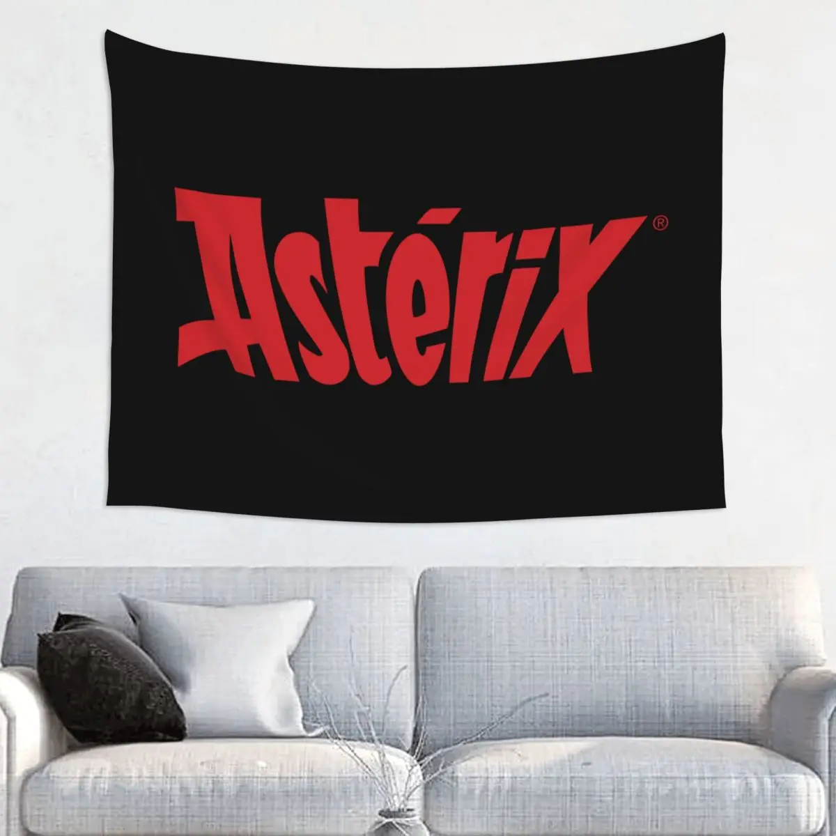 Asterix Logo Tapestry Wall Hanging for Living Room Customized Hippie Adventure Comic Getafix Obelix Tapestries Room Decor