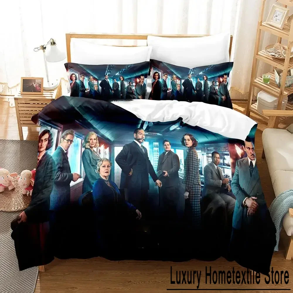 Movie Murder on the Orient Express Bedding Set Duvet Cover Bed Set Quilt Cover Pillowcase Comforter king Queen Size Boys Adult