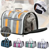 Portable Pet Carrier Bag Puppy Travel Bags Outdoor Breathable Mesh Small Dog Cat Dogs Foldable Small To Medium Cage Mesh Handbag