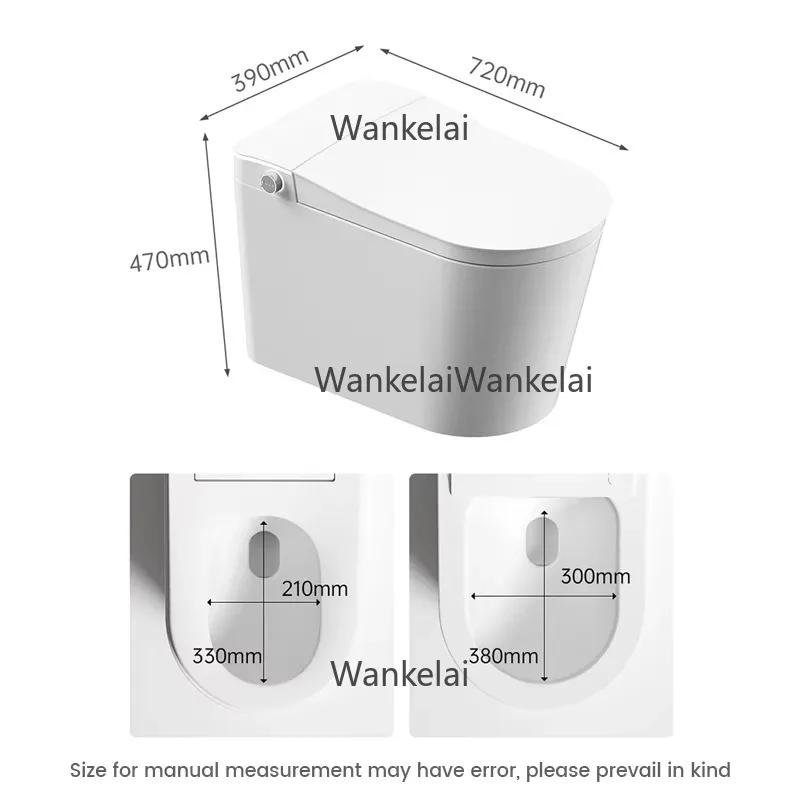 Elongated Warm Air Drying Anti-Splash Fully Automatic Toilet Bathroom Sanitary Wares Hot Selling Home Improvement