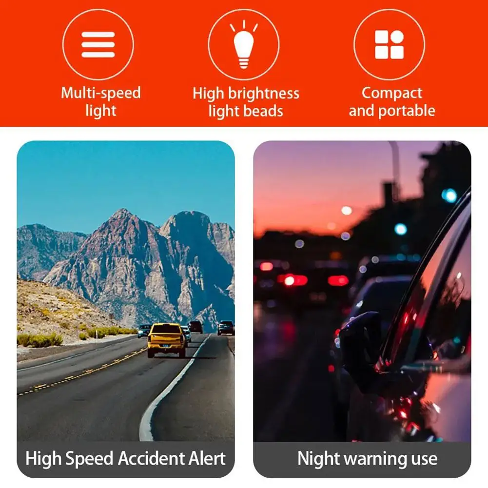 

Car Rechargeable Warning Light COB Ceiling Roadblock Flashing Lamp Rescue Strobe Magnetic Outdoor Camping Emergency Work Lights