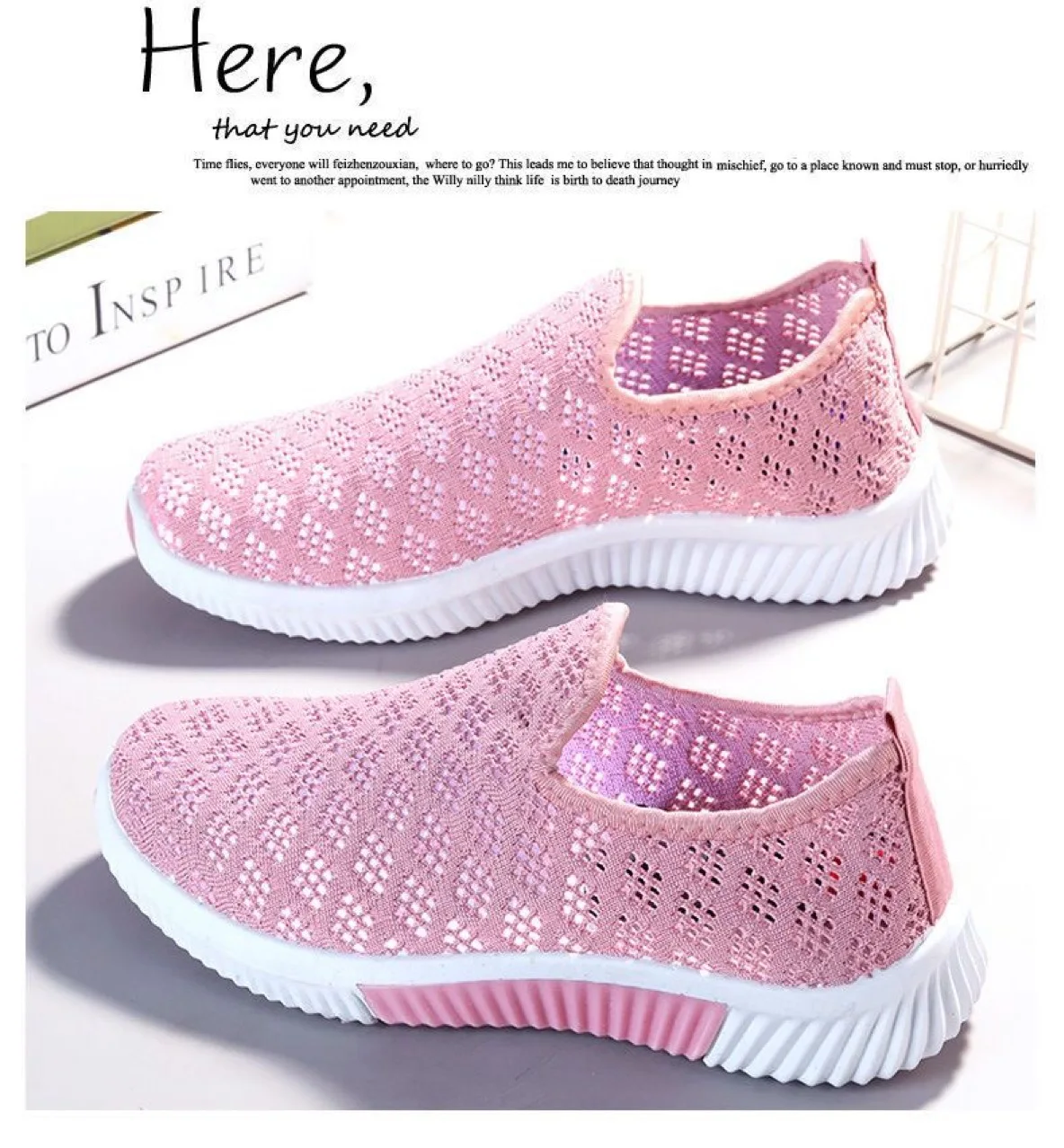 Chaussures d\'été coréennes en maille pour femmes, confortables, respirantes, creuses, de sport, de marche, décontractées, plates, solides, 2023