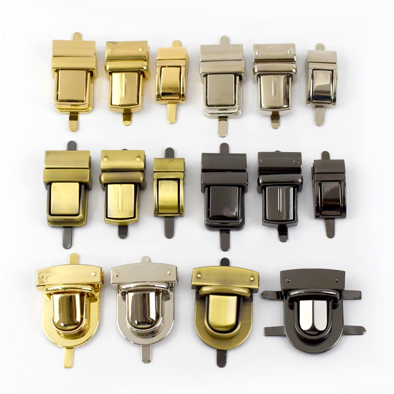 2/5Pcs Metal Lock Buckle Twist Turn Snap Clasp for Women's Bag Purse Replace Repair Buckles DIY Bags Closure Hardware Accessory
