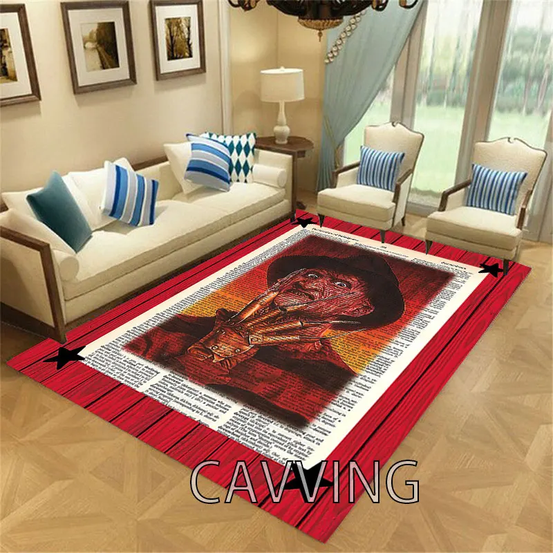 Horror Movie Character 3D Printed Carpet Flannel Rugs Anti-slip Large Rug Home Decoration for Living Room Bedroom Carpets