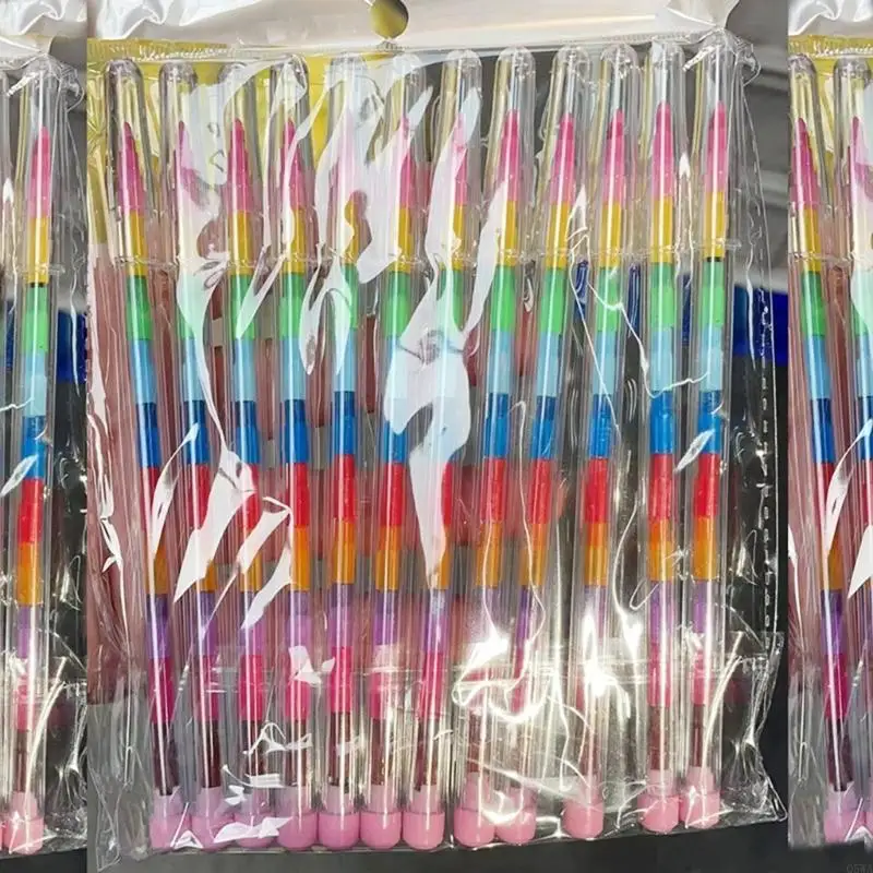 Q5wa 10/24pcs pintando coloridos giz cera construção giz criação giz cera para crianças Mini Crayon