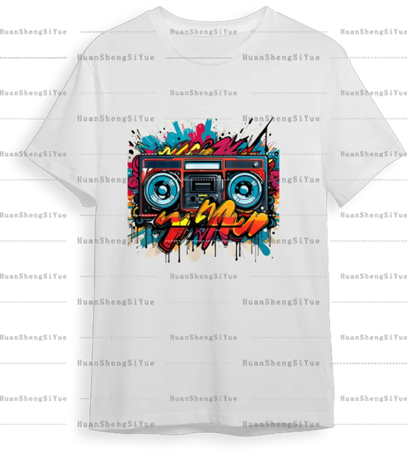 Street-Style Ironing Clothes Heat Transfer Stickers DTF Fashion T-shirts Hoodies DIY Jackets Patch Heat Stickers