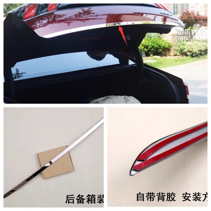 

FOR FORD focus sedan 2012- 2015 2016 2017 2018 Stainless Steel Tailgate Garnish Molding Strip Rear door trunk cover
