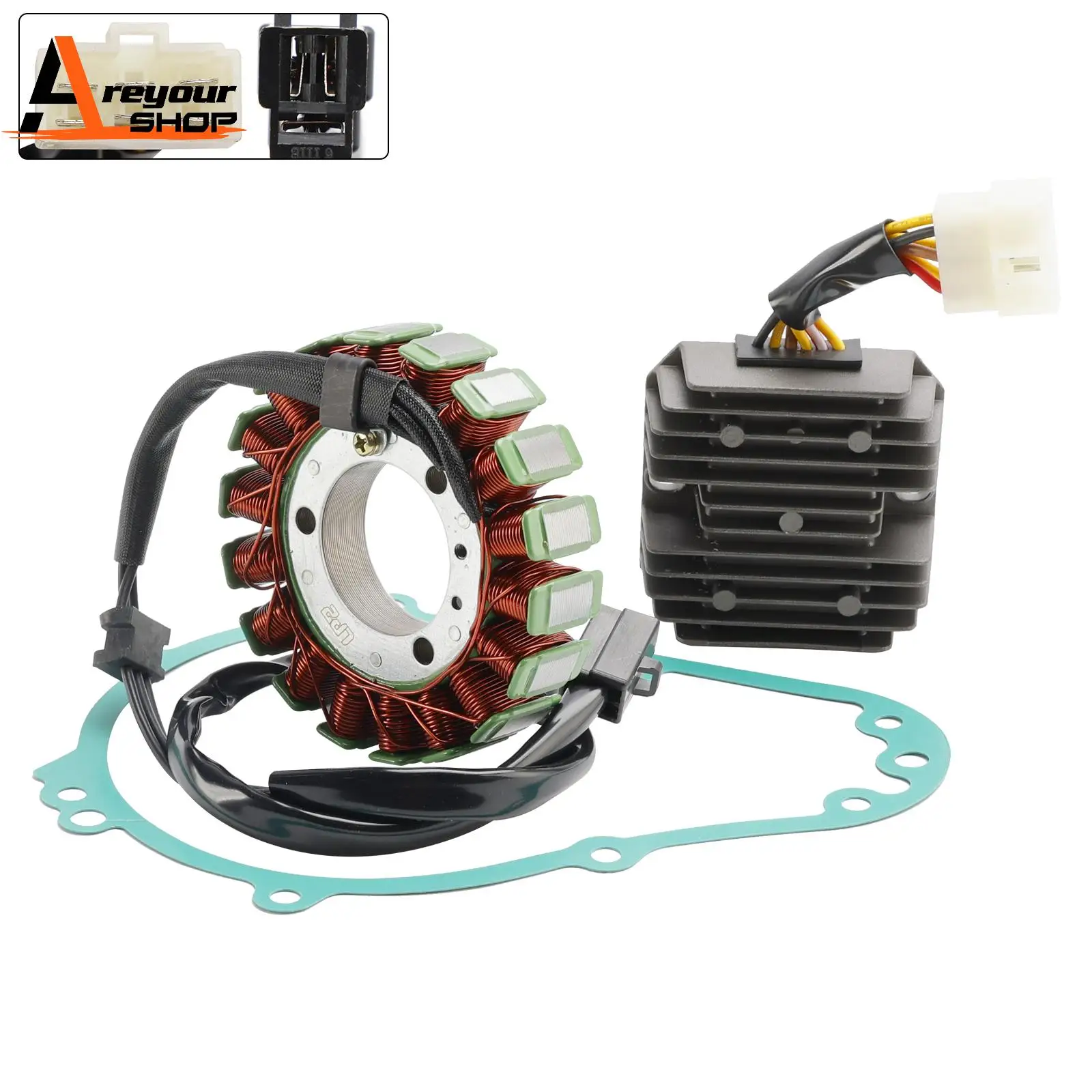 

STATOR GENERATOR REGULATOR RECTIFIER GASKET FOR KAWASAKI ZX500 ZZR500 1990-1992