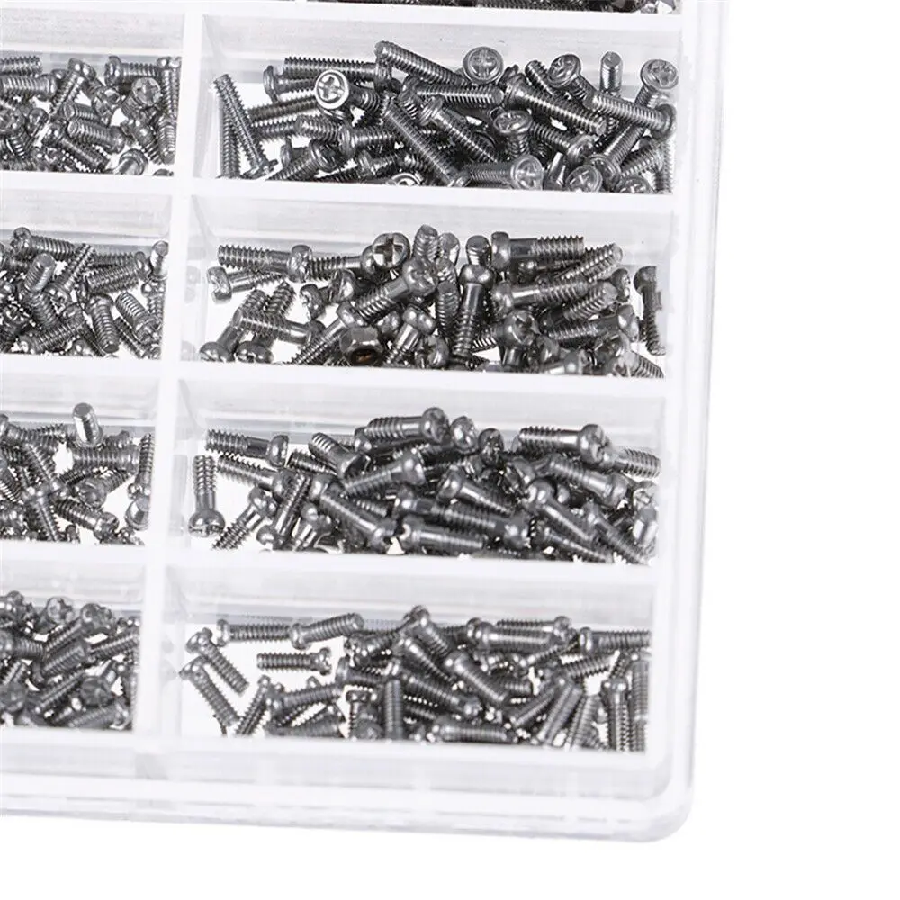 1000PCS Glasses Sunglasses Spectacles Watch Tiny Screws Nut Assortment Repair Tool Kit