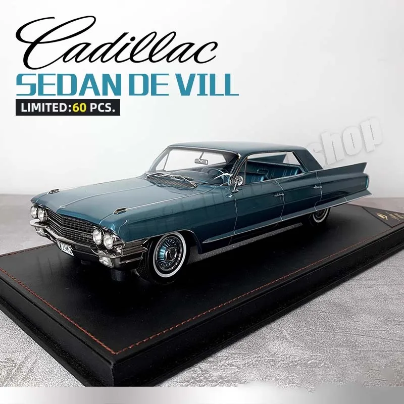 1:18 Green Book Classic Movie Car,1962 Cadillac Sedan De Ville Resin Die-cast Cars Model Collectible Miniature Car Holiday Gift