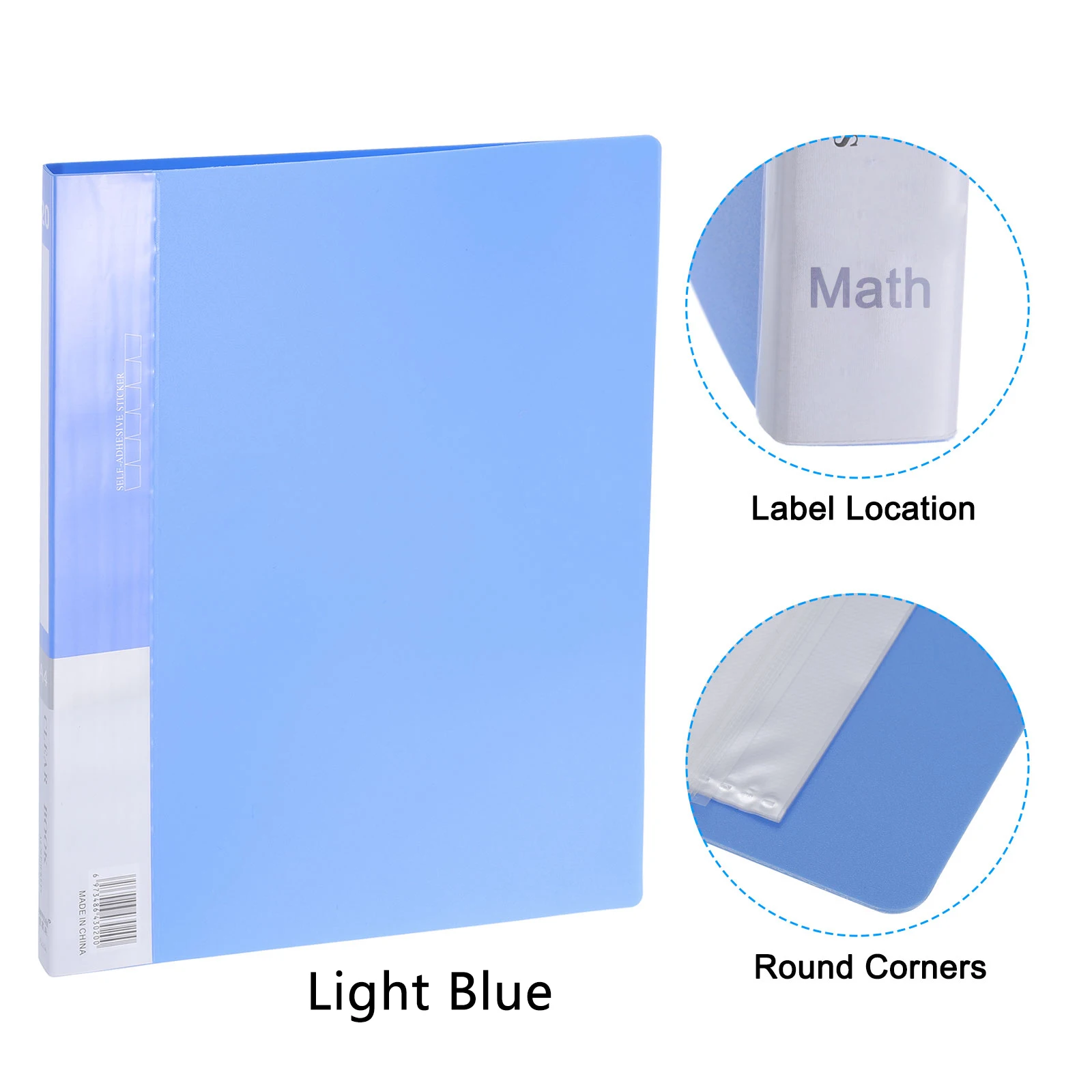 A4 Display Book File Folder Document Organizer Portfolio Binder Folder with Clear Plastic Sheet Protector Sleeves for Artwork