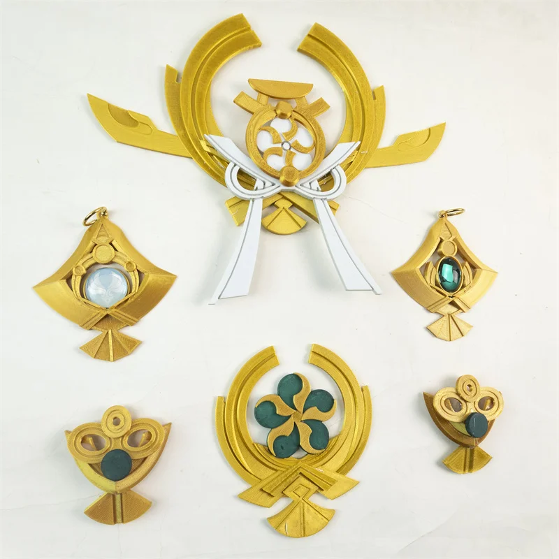 

Новый Genshin Impact Yae Miko, аксессуары для косплея, аксессуары Kagura's Verity, головные уборы, заколки для волос, серьги, ожерелье на Хэллоуин