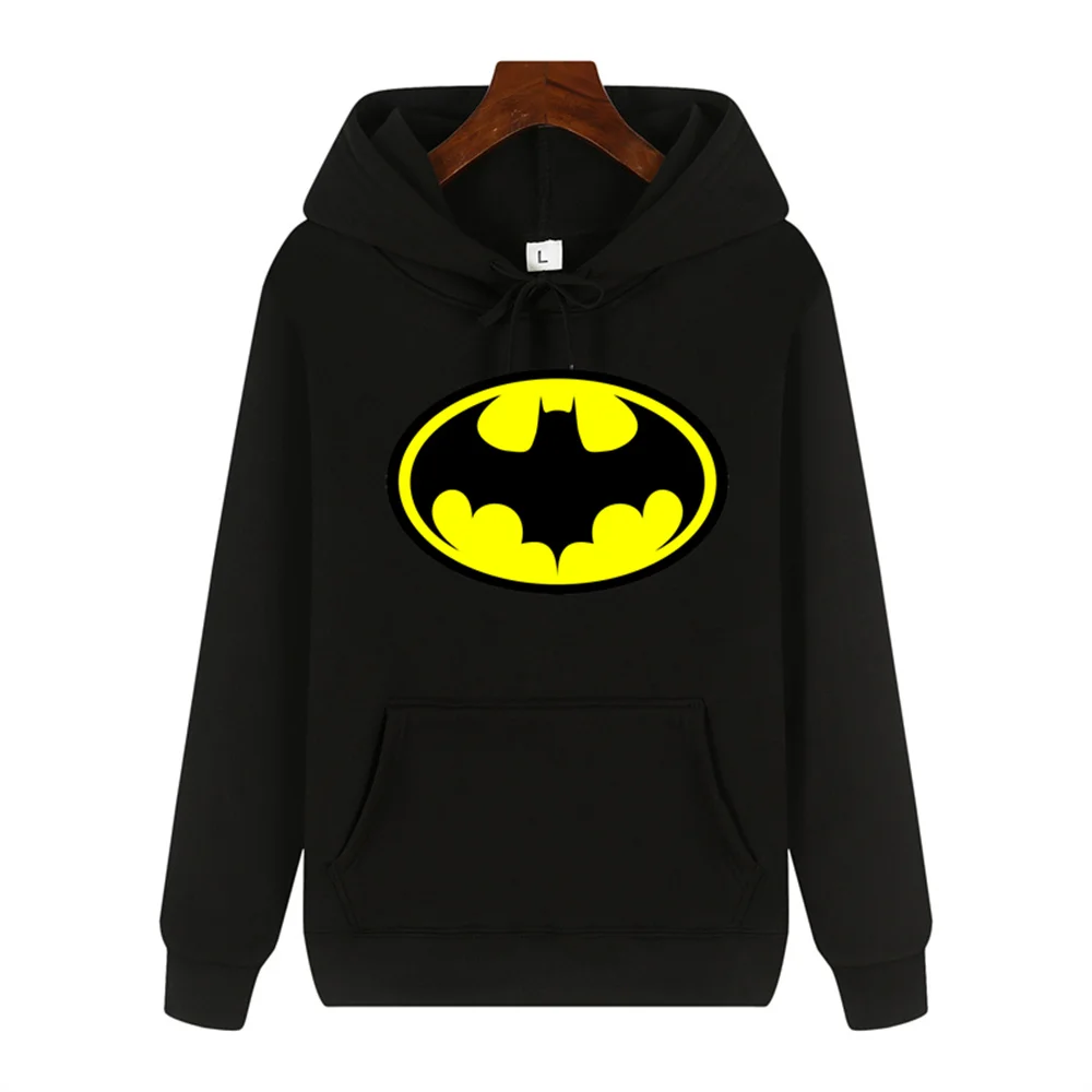 Sudadera con capucha para hombre con estampado de Batman de Marvel, ropa informal de alta gama, gruesa y cálida, formal y básica, Otoño e Invierno