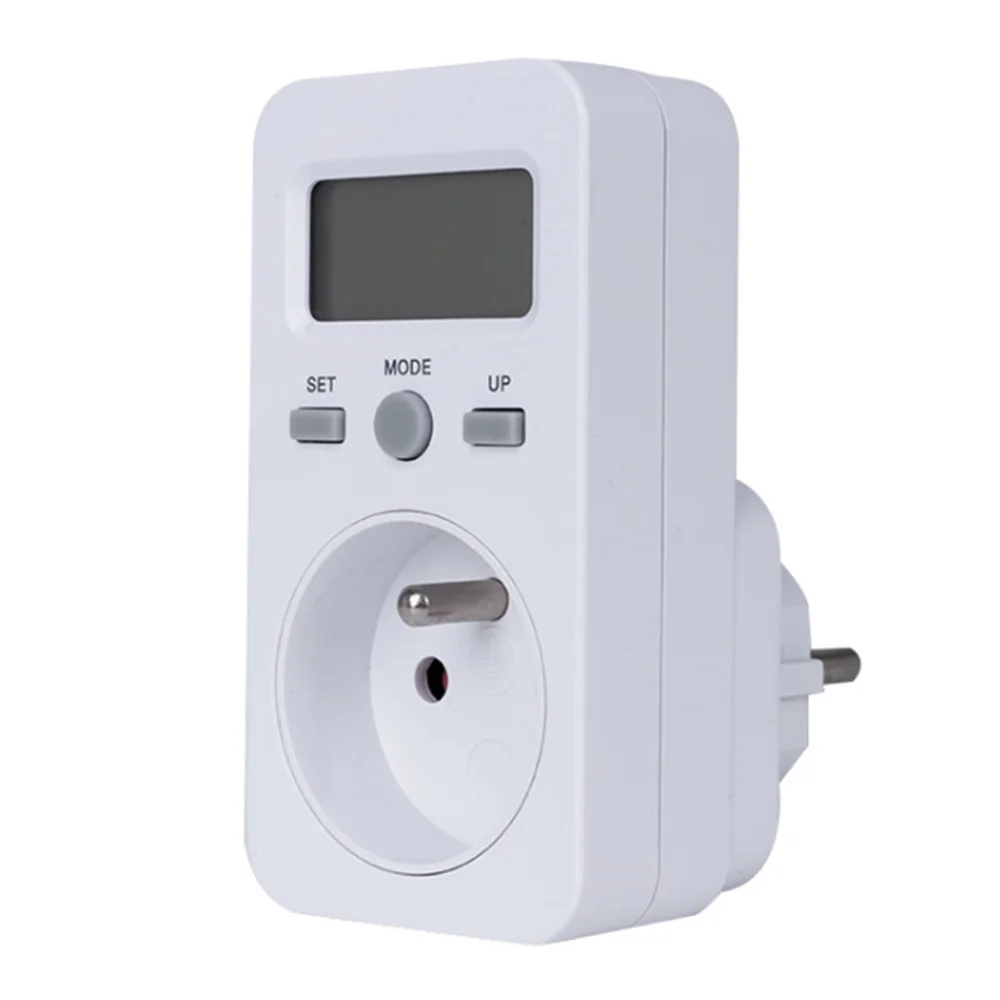 Digital Wattmeter LCD Energy Monitor Power Meter Electricity Electric Meter Usage Monitoring Socket FR Plug