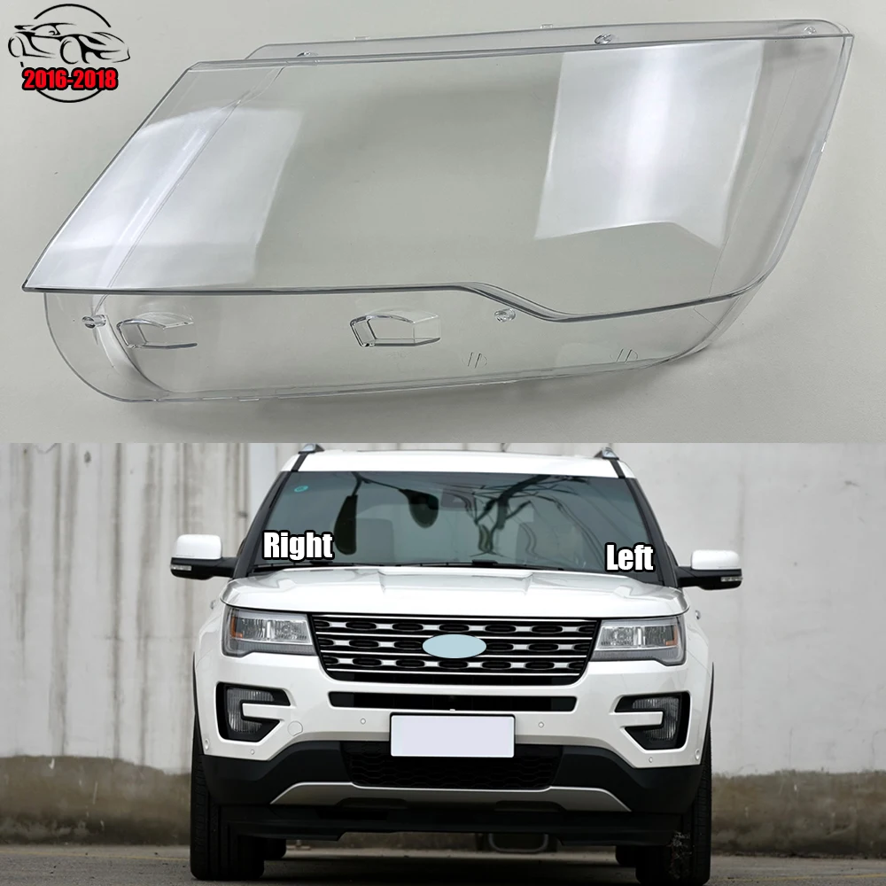 

For Ford Explorer 2016-2018 Headlight Cover Transparent Headlamp Shell Lamp Shade Lens Replace Original Lampshade Plexiglass