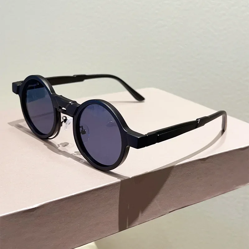 Occhiali da sole Steampunk rotondi di marca di lusso da donna per uomo Occhiali da sole da viaggio vintage moda Occhiali hip-hop popolari UV400