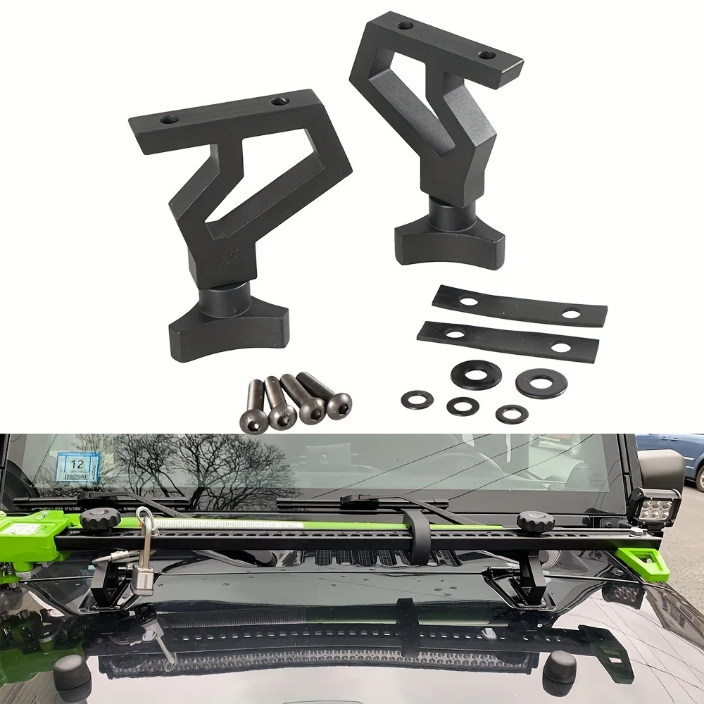 

2 шт. 11586.04 Монтажный кронштейн для домкрата Регулируемый 07-18 Jeep Wrangler JK Автомобильный кронштейн для крепления трубки черный Простота установки