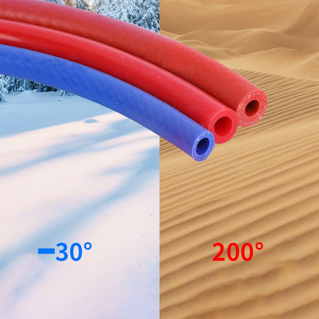 3 Layers Polyester Silicone Hoses Straight 1 Meter Car Engine Universal Blue High Cold Temperature Silica Gel Tube 6-18mm