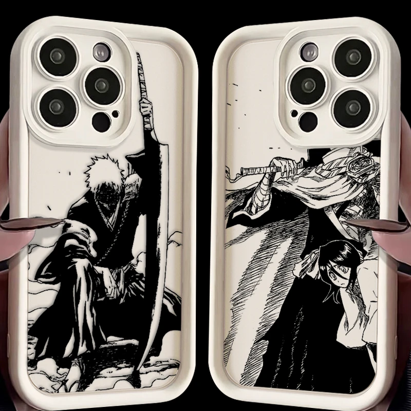 Japanese BLEACH Anime For iPhone 15 14 13 12 11 Pro Max XS Max X XR 7 8 Plus 6S Eye Ladder Phone Case