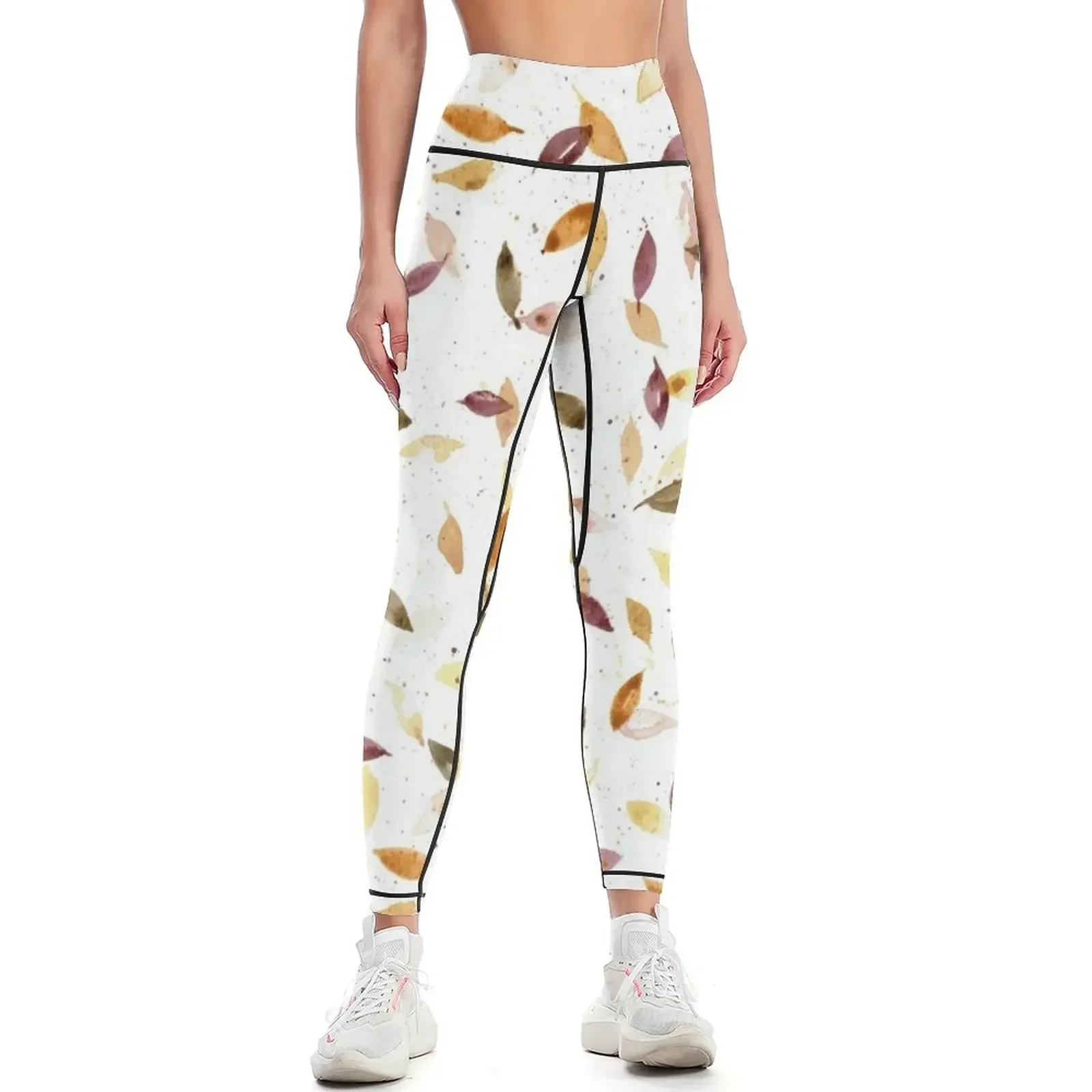 

Rusty Autumn Leaves Leggings gym's sportswear high waist sportswear gym Women's fitness Womens Leggings