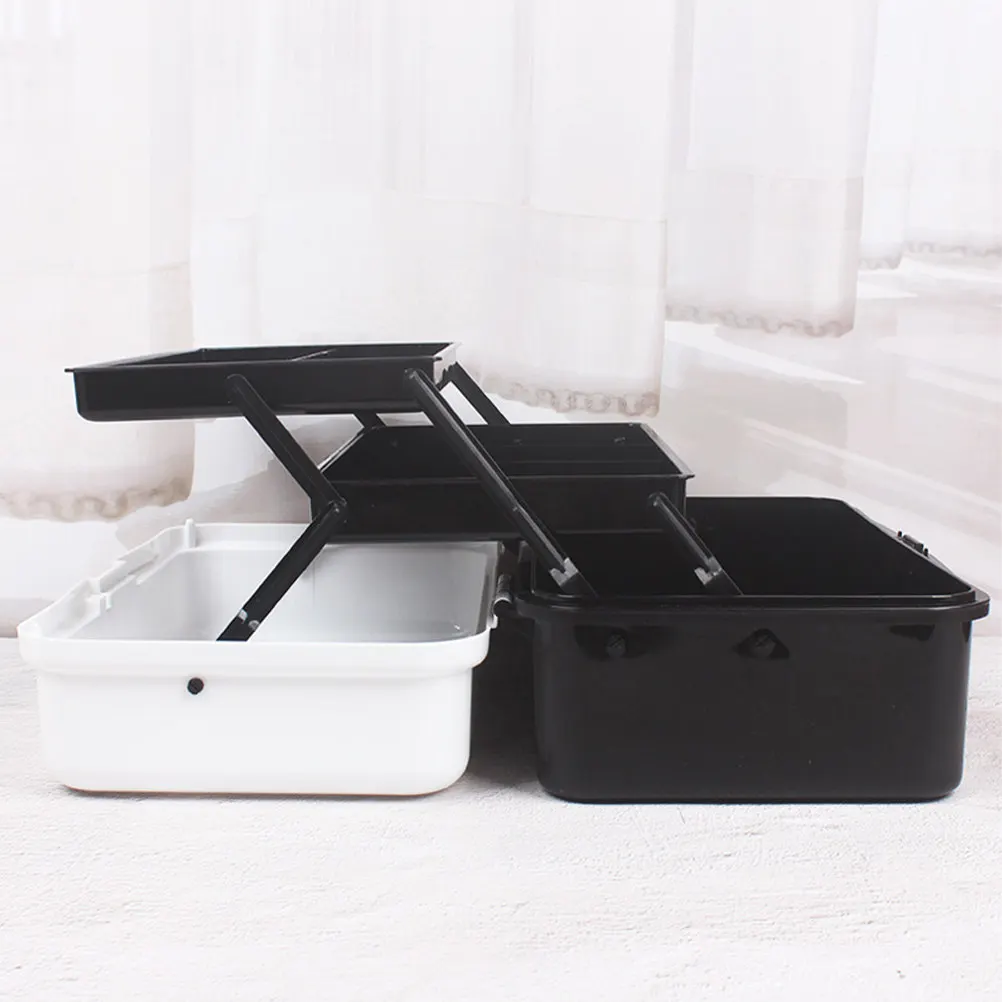 

Пластиковый органайзер для хранения: коробка для искусственных ногтей, футляр для гуаши, дорожный контейнер, органайзер для инструментов, держатель для канцелярских принадлежностей