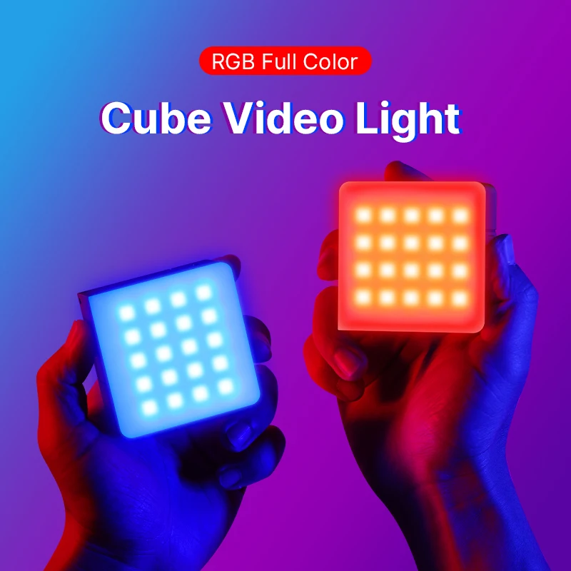 Ulanzi-luz de vídeo VL49 RGB PRO, luz de cámara LED de 2500K-9000K, batería recargable de 2500mAh, difusor de panal para Vlog