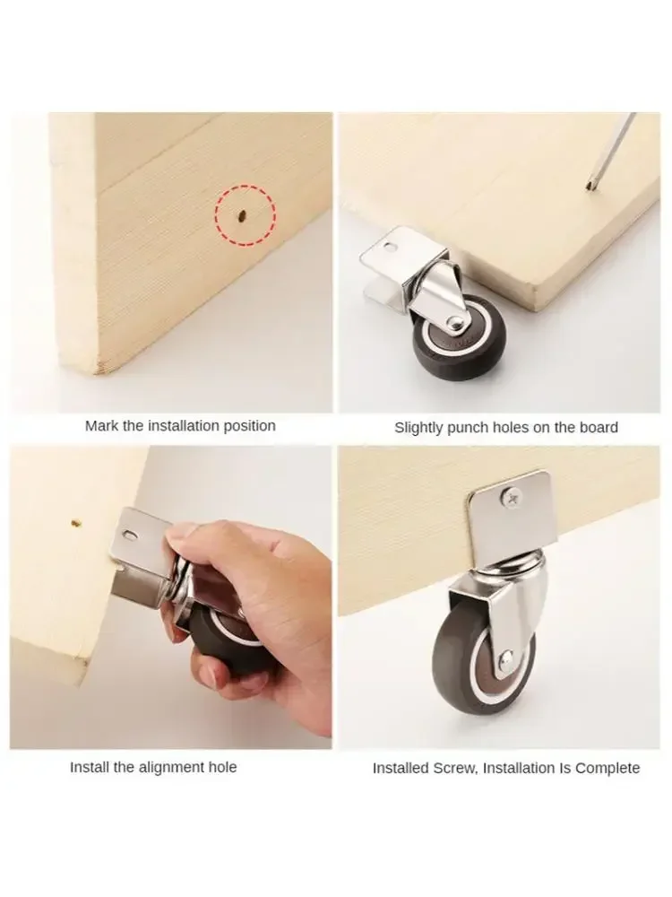 4 قطعة/الوحدة الصامت 2 بوصة L/P-شكل جبيرة لينة المطاط الأثاث سرير العالمي المذرة بكرة عجلة الملحقات الأسطوانة