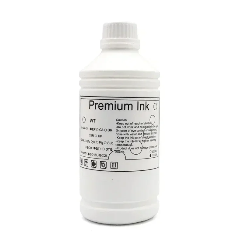 1000Ml Dtf Inkt Direct Overdracht Film Warmteoverdracht Voor Epson I3200 P800 L1800 1390 L800 L805 1430 3880 Huisdier Film Gewone Kwaliteit