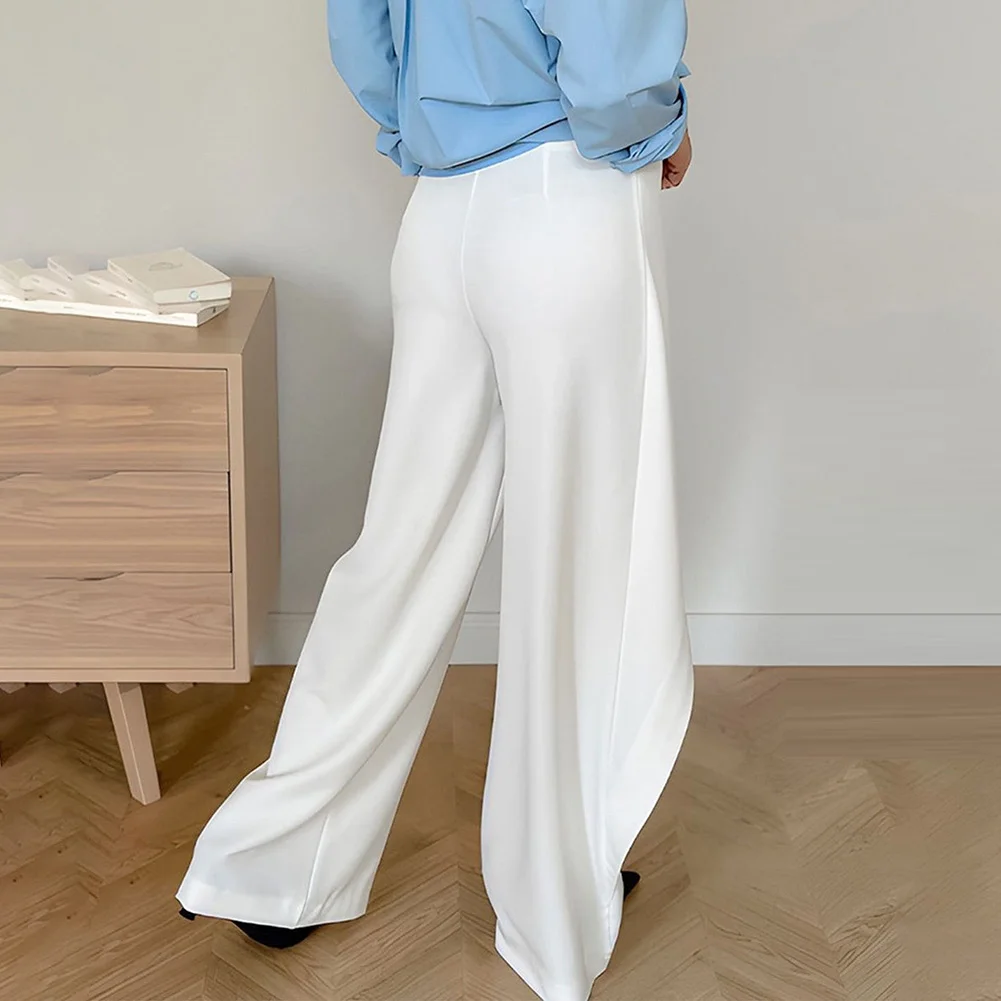 Gesplitste broek Broek met hoge taille Normale lengte Broek Mode Gesplitste broek Koffie Reizen Casual uitjes