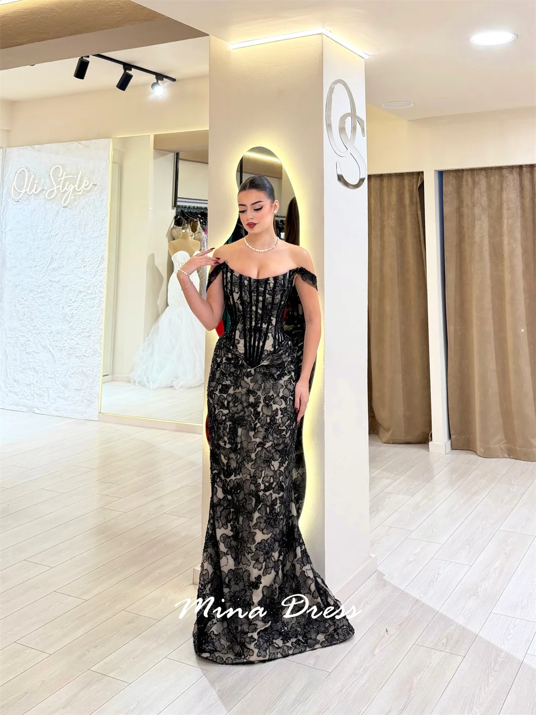 Mina Customized Ship Age Formal Occasion Dresses for Special Occasions Dropped Shoulders. Off the Shoulders Tailing Evening Prom