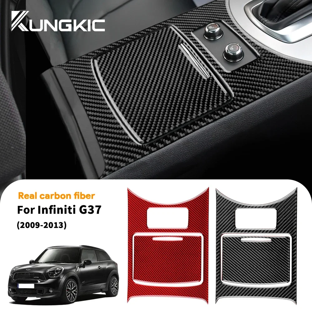 

Car Gear Cup Panel Trim Real Soft Carbon Fiber Sticker for Infiniti G35 2007 2008 G37 2008 2009 2010 2011 2012 2013 LHD RHD