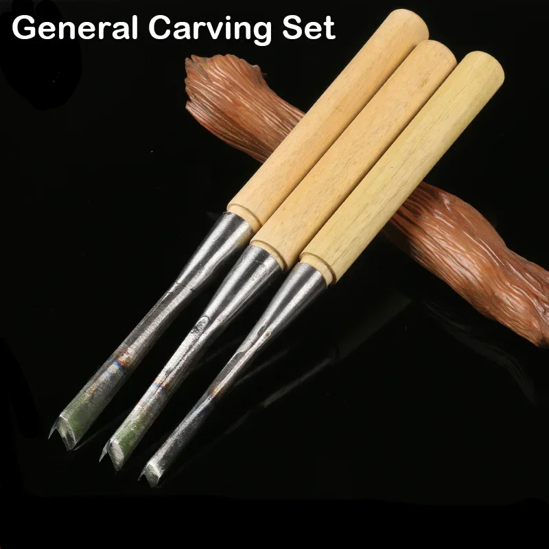 

3pcs/lot V Type Hand Wood Carving Knives Tools General Details Root Chisel Made Ground By Hand Carpenter Carving Tools