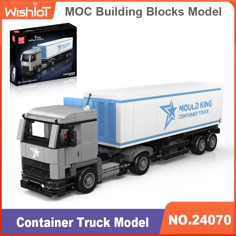 

Mold King 24070 модель контейнеровочного грузовика 548 шт. набор строительных блоков Mini World Series DIY кирпичи креативные игрушки для детей подарки
