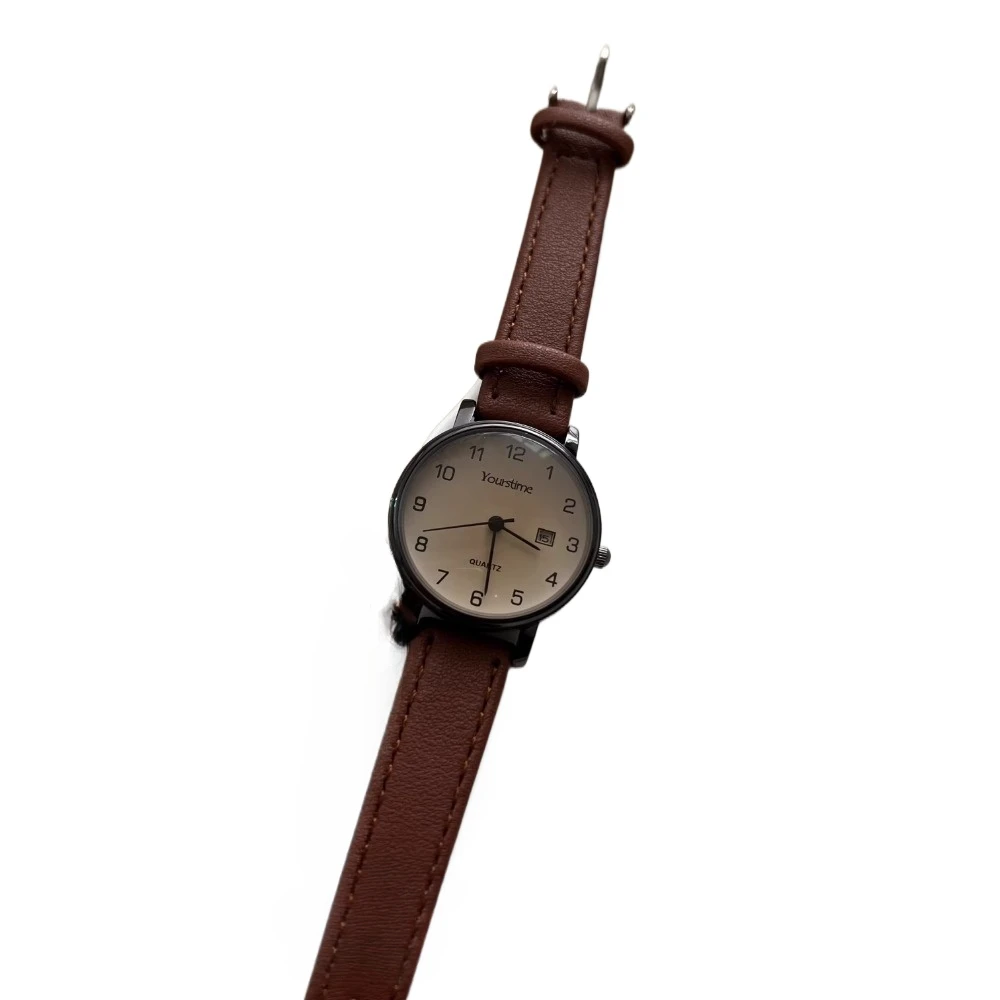 

Digital watch women's simple temperament with calendar belt quartz watch