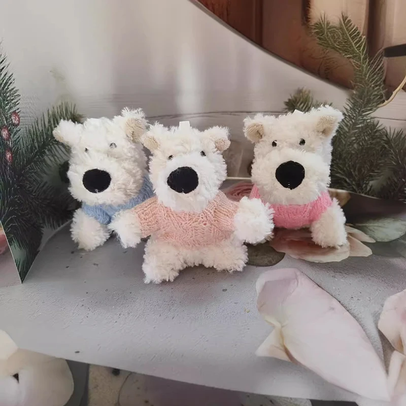 Cute West Highland Pendant, White Terrier, Dog Bag, Bag Pendant, Plush Toy, Puppy Mini Doll, Repair Dog Doll