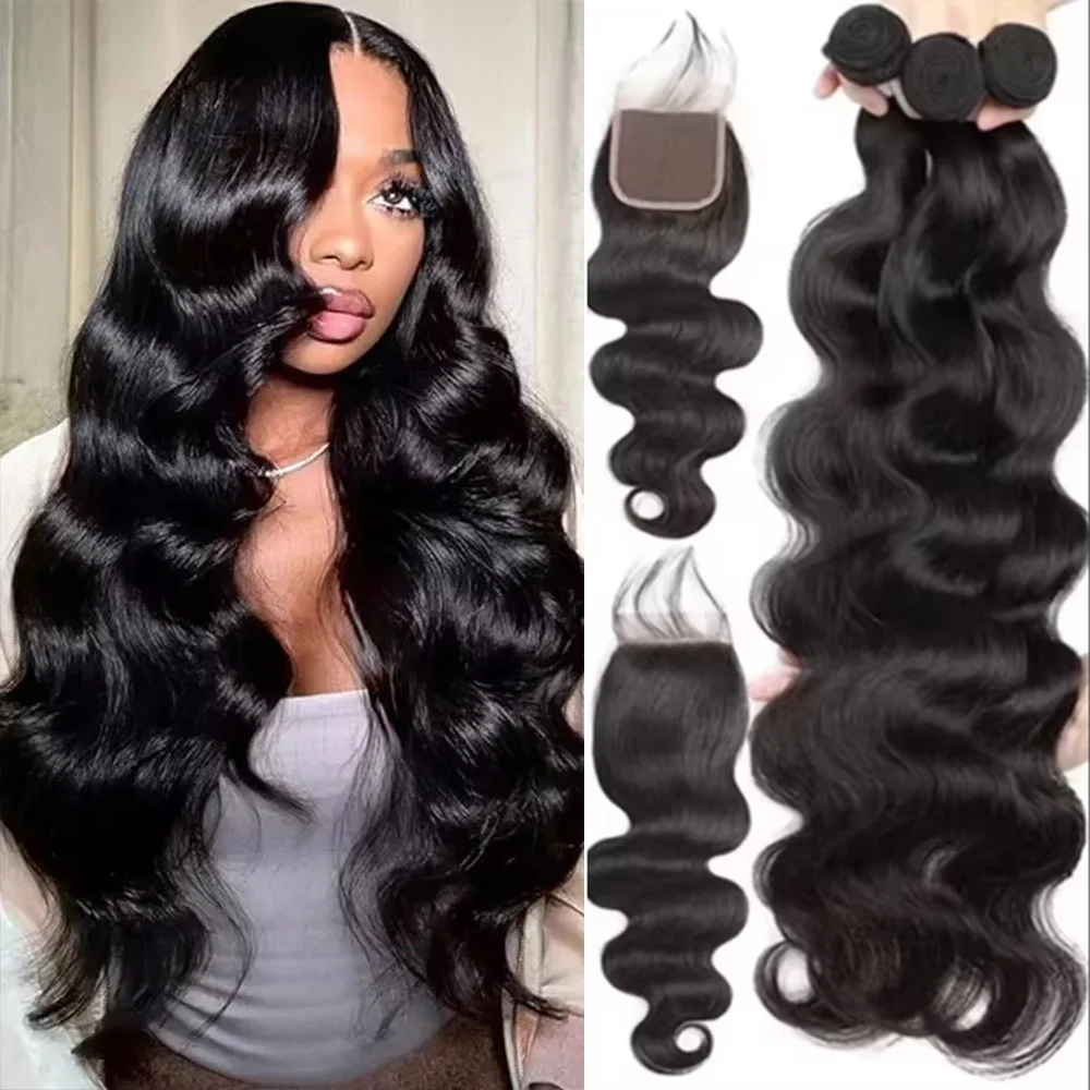 extensions-de-cheveux-humains-ondules-avec-closure-4x4-frontal-en-dentelle-transparente-100-cheveux-humains-bruts-de-qualite-superieure