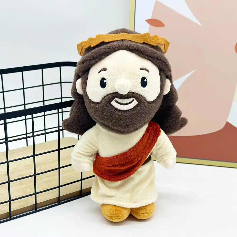 Mais recente jesus algodão boneca kawaii pelúcia brinquedo artesanal boneca dos desenhos animados anime bonito presente de aniversário das crianças diversão boneca