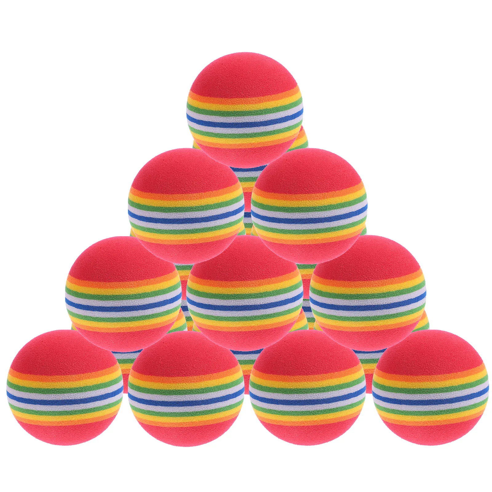 20 قطعة من كرات تدريب الجولف الناعمة المصنوعة من مادة إيفا بألوان قوس قزح وخفيفة الوزن ومتينة للتدريب على النار #6
