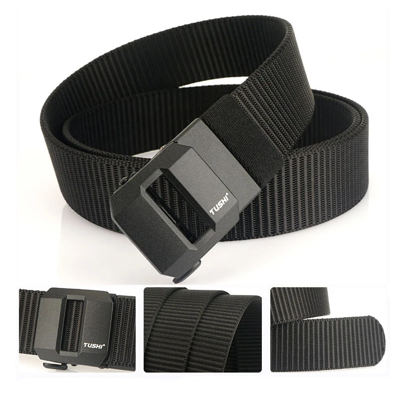 Nylon Automatic Buckle Men's Belt Outdoor Canvas Waistband High Quality Casual Tactical Belts for Men Women New