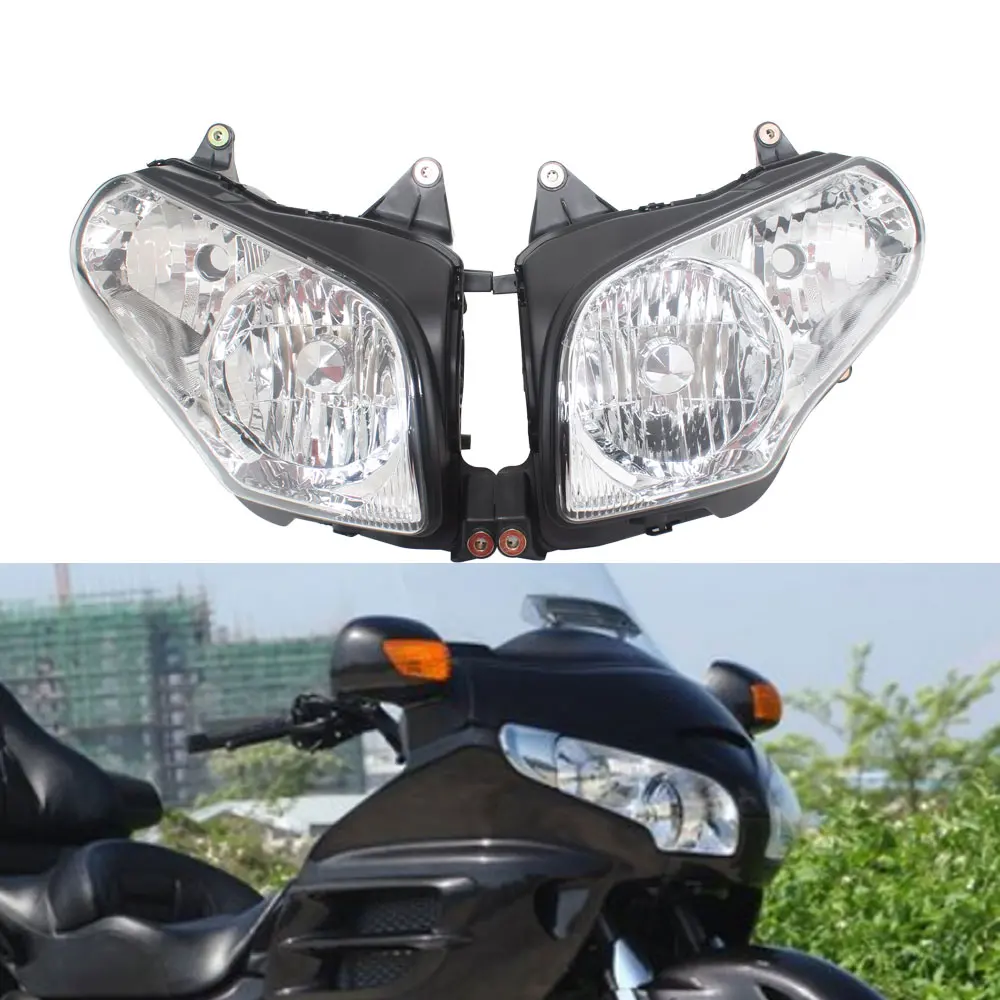 Motorcycle Headlight Housings Assembly For Honda Gold Wing Gl1800 Valkyrie 2001-2017 Hard Plastic Headlight Housings