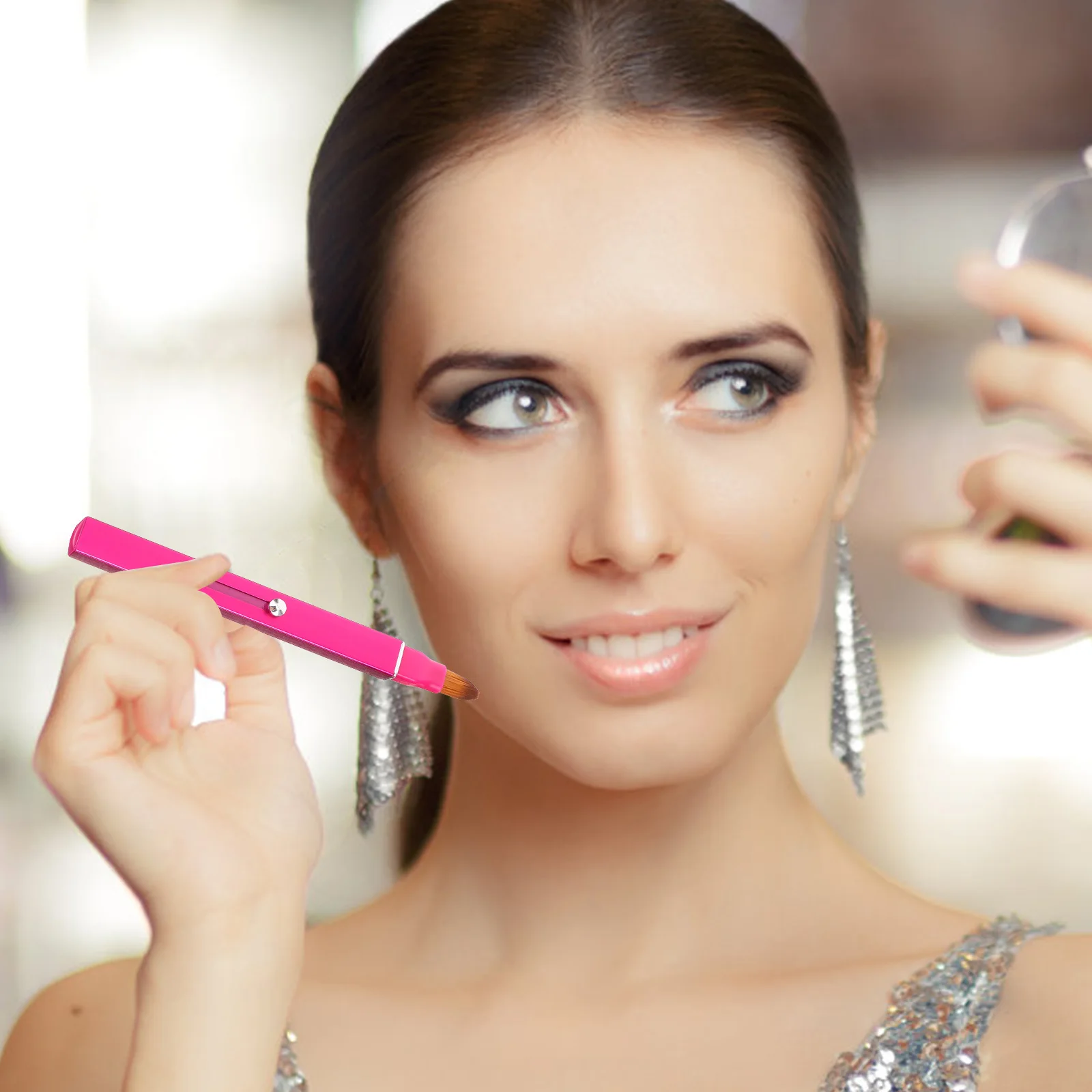 2 Stuks Lippenstift Applicator Borstels Multi-Gebruik Lip Wand Voor Lipgloss Balsem Crème Smudge-Gratis Afwerking Reizen vriendelijke Make-Up Tool