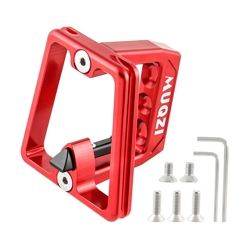 MUQZI for Brompton Front Carrier Bag Carrier Block 3 Hole Front Carrier Adapter Bracket Folding Bike Accessories,Red