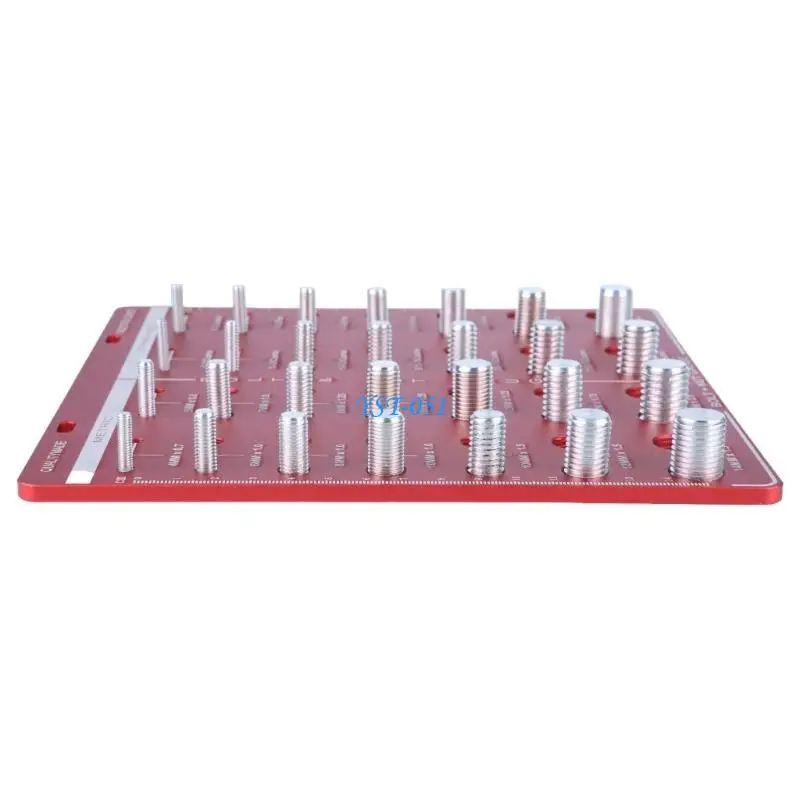 E15A Upgrades Nut & Bolt Thread Checker Thread Identification Board for Nut & Bolts